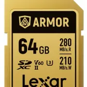 Carte mémoire LEXAR SDXC PRO GOLD ARMOR 64 V 60