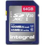 Carte sécure digital INTEGRAL INSDX64G-100V30
