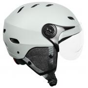 casque visiere.feu arr led.l/xl.gris