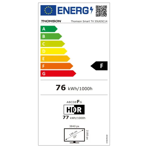 Tv led 55'' THOMSON 55UG5C14 - 15