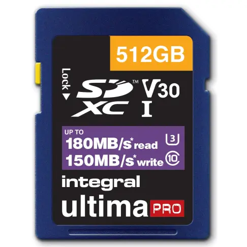 Carte sdxc INTEGRAL INSDX512G-180/150V30 - 2