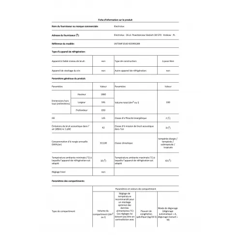 Réfrigérateur combiné inversé ELECTROLUX LNT 5 MF 32 U 0 - 7