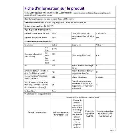 Réfrigérateur multi-portes LG GML8031ST - 2