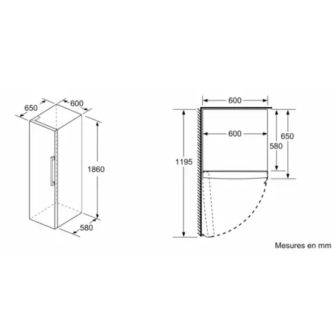 Réfrigérateur 1 porte BOSCH KSV36VLDP - 6