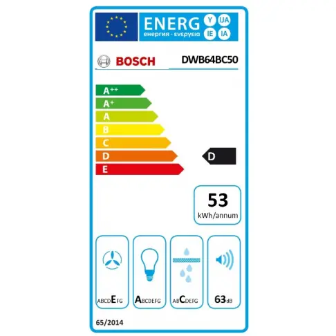 Hotte décorative BOSCH DWB 64 BC 50 - 12