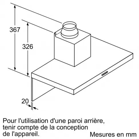 Hotte décorative BOSCH DWB 64 BC 50 - 8