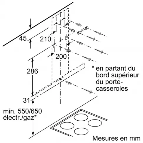 Hotte décorative BOSCH DWB 64 BC 50 - 9