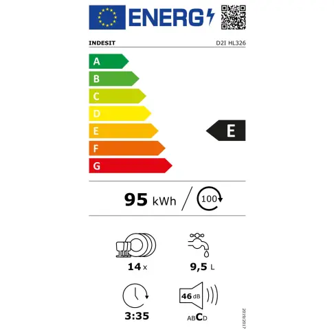 Lave-vaisselle tout intégré 60 cm INDESIT D2IHL326 - 5