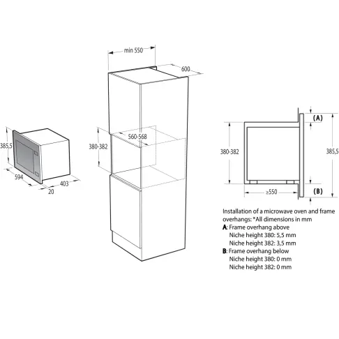 Micro-ondes encastrable gril HISENSE BIM325GI63DBG - 10