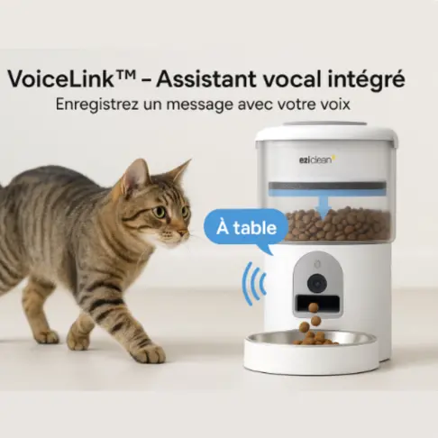 Distributeur de croquettes et fontaine EZICLEAN NUTRIBOTCAM+X - 9