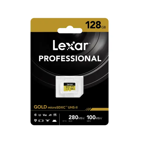 Carte microsd LEXAR MICROSDXC GOLD 128 GB V 60 - 3