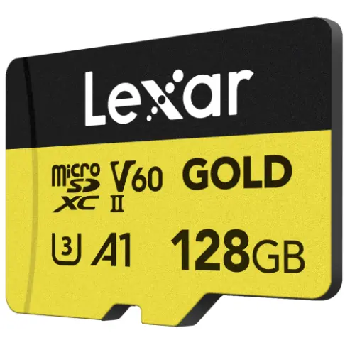 Carte microsd LEXAR MICROSDXC GOLD 128 GB V 60 - 4