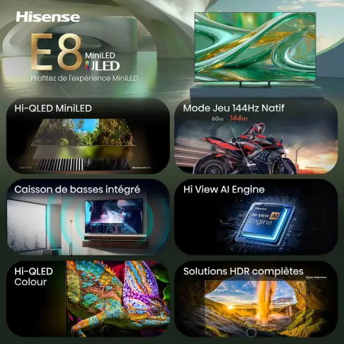 Tv led 65'' HISENSE 65E8S - 7
