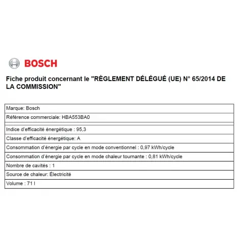 Four hydrolyse - écoclean BOSCH HBA 553 BA 0 - 2