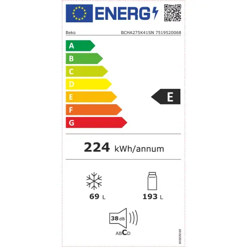 Réfrigérateur combiné intégré BEKO BCHA275K41SN - 5