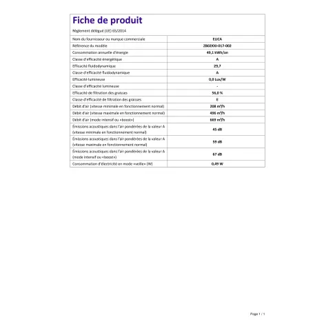 Hotte plan de travail ELICA PANDORA BL F 90 - 2