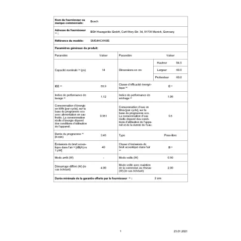 Lave-vaisselle 60 cm BOSCH SMS4HCW60E - 2