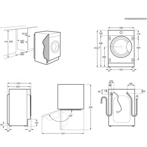 Lave-linge intégrable ELECTROLUX EW7F1480BI - 3