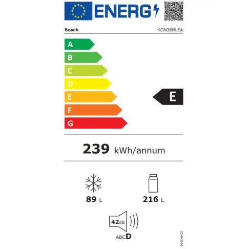 Réfrigérateur combiné inversé BOSCH KGN36NLEA - 9