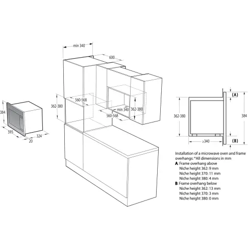 Micro-ondes encastrable gril HISENSE BIM320G11X - 14