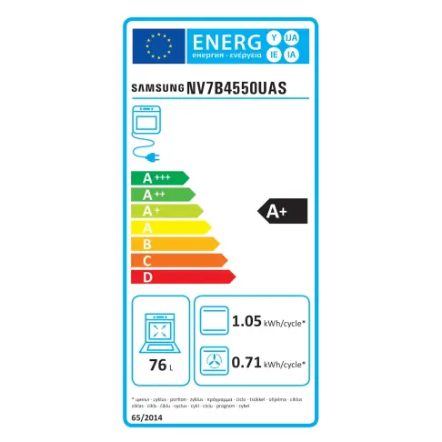 Four pyrolyse SAMSUNG NV7B4550UAS - 9