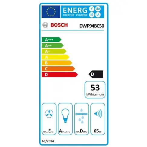 Hotte décorative BOSCH DWP 94 BC 50 - 12