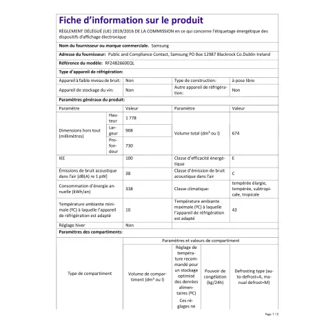 Réfrigérateur multi-portes SAMSUNG RF24B2660EQL - 4