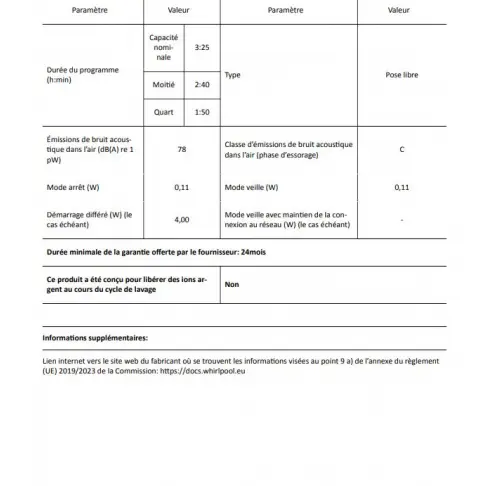 Lave linge top WHIRLPOOL TDLR72223SSFRN - 3