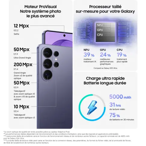 Smartphone SAMSUNG GALAXYS26ULTRABLEU1T - 9