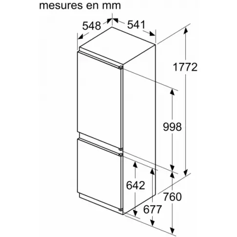 Réfrigérateur combiné intégré BOSCH KIV865SE0 - 8