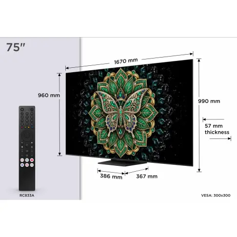 Tv led 75'' TCL 75C6KPRO - 2
