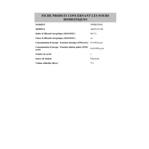 Four pyrolyse WHIRLPOOL AKZ 9635 NB - 4