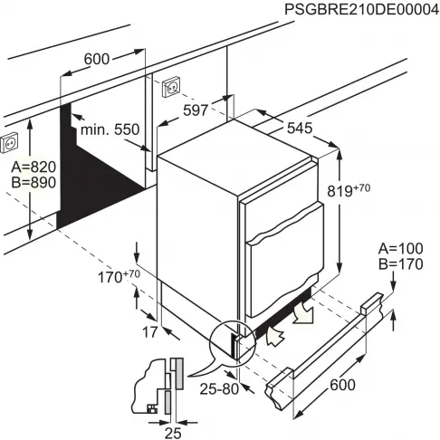 Réfrigérateur intégré 1 porte ELECTROLUX LXB3AE82R - 3