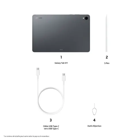 SAMSUNG Galaxy Tab S11 Wi-Fi Gris - 256Go - 7