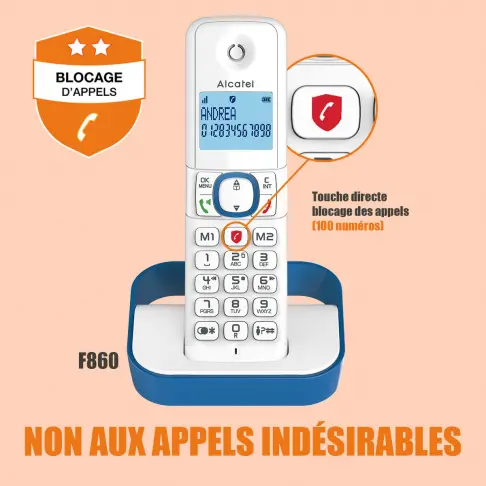 Téléphone sans fil ALCATEL F860GREY - 4