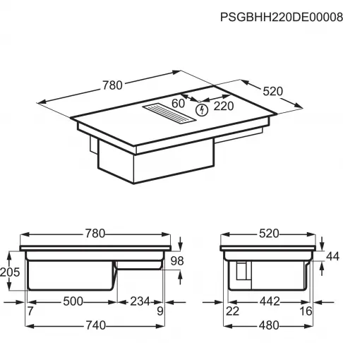 Table aspirante ELECTROLUX KCC83443 - 9
