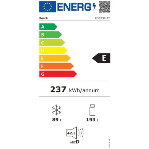 Réfrigérateur combiné inversé BOSCH KGN33NLEB - 6