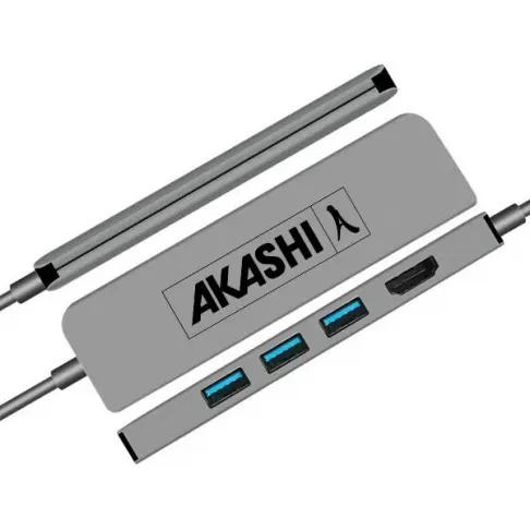 Connectique data AKASHI ALTHUB 4 IN 1 TC - 3