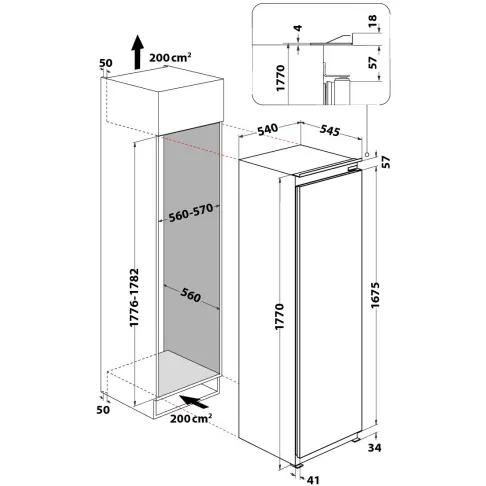Réfrigérateur intégré 1 porte WHIRLPOOL WHSD18A011A1FR - 4