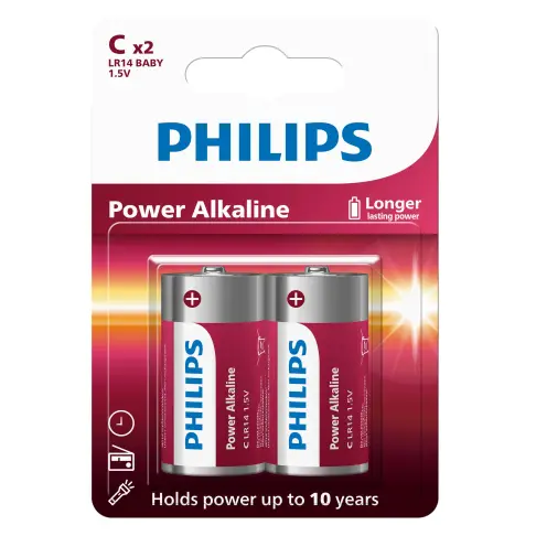 Pile alcaline PHILIPS LR14P2B/10 - 1