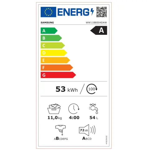 Lave-linge frontal SAMSUNG WW11BB504DAWS3 - 4