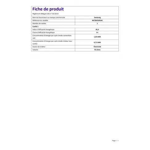 Four pyrolyse SAMSUNG NV7B45305AS - 4