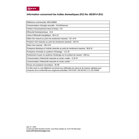 Hotte de plafond NEFF I95CAQ6N0 - 3
