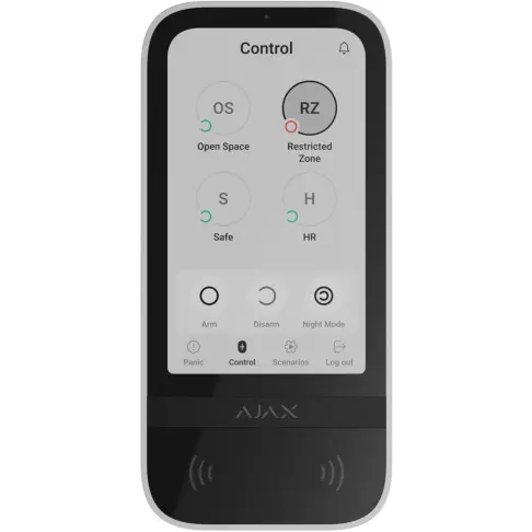 Télécommande sans fil AJAX KEYPADTOUCHSCREENW - 1