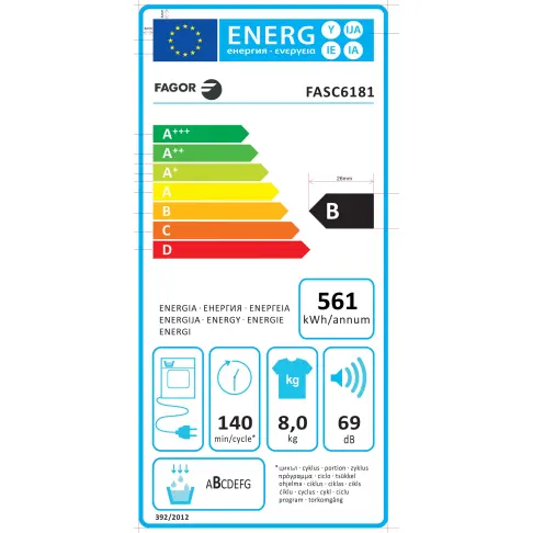 Sèche-linge frontal FAGOR FASC 6181 - 4
