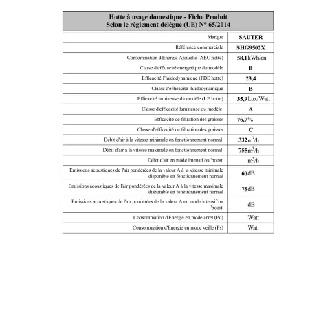 Groupe SAUTER SHG 9502 X - 2