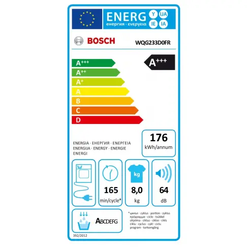 Sèche-linge frontal BOSCH WQG233D0FR - 9