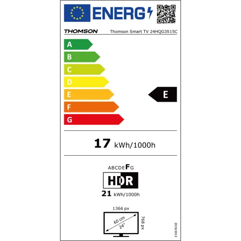 Télé led 24'' THOMSON 24HQG3S15C - 2