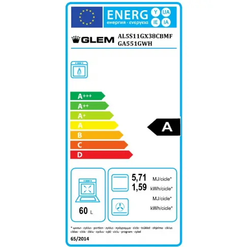 Cuisinière dessus gaz GLEM GA 551 GWH - 4
