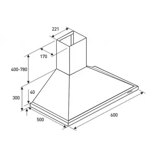 Hotte décorative BRANDT AD 1006 W - 2